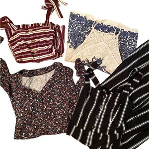 Candies jumpsuit, Altar’d state tank, So floral dress Good luck gem tank XS LOT